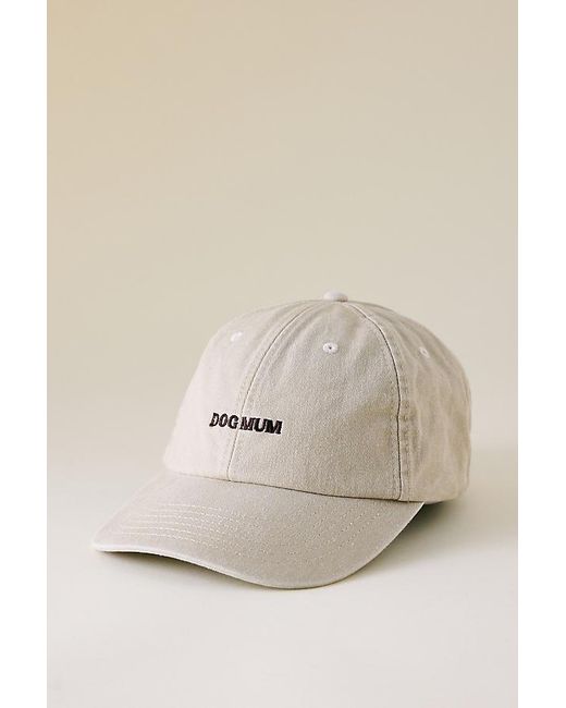 By Anthropologie Natural Dog Mum Embroidered Baseball Cap