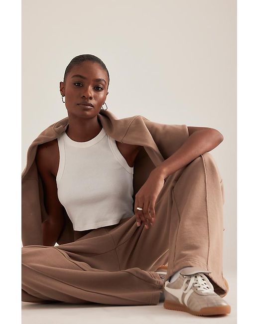 4th & Reckless Natural Fergie Wide-Leg Pintuck Joggers