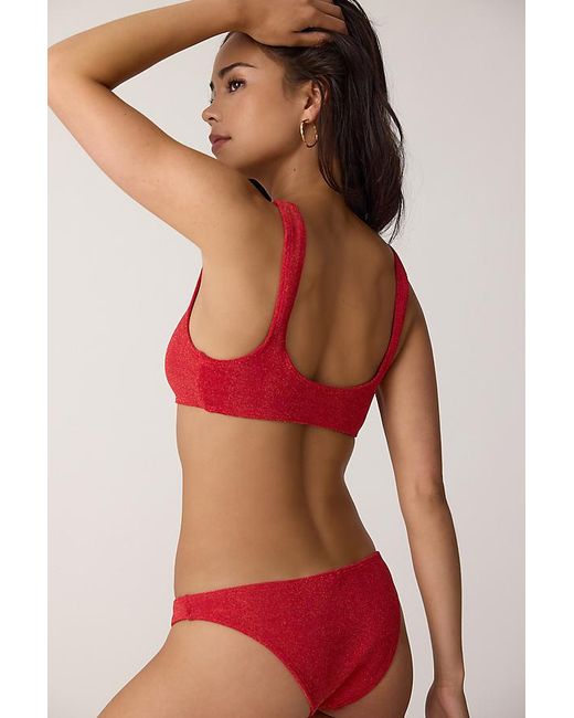 Bondeye Red Malibu Crop Bikini Top