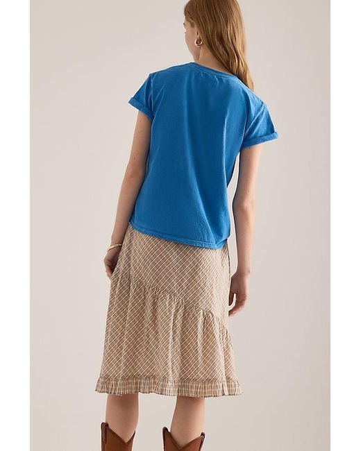 By Anthropologie Blue Prawn Embroidered Baby T-Shirt