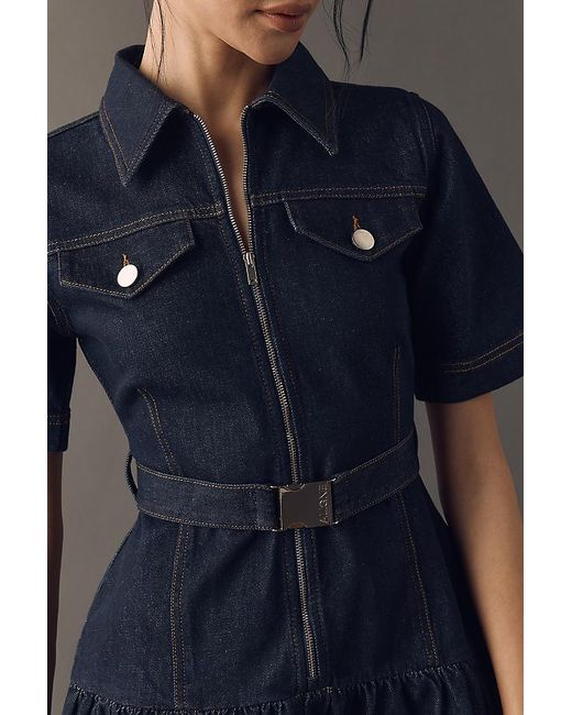 ALIGNE Blue Amanda Cotton Denim Mini Dress