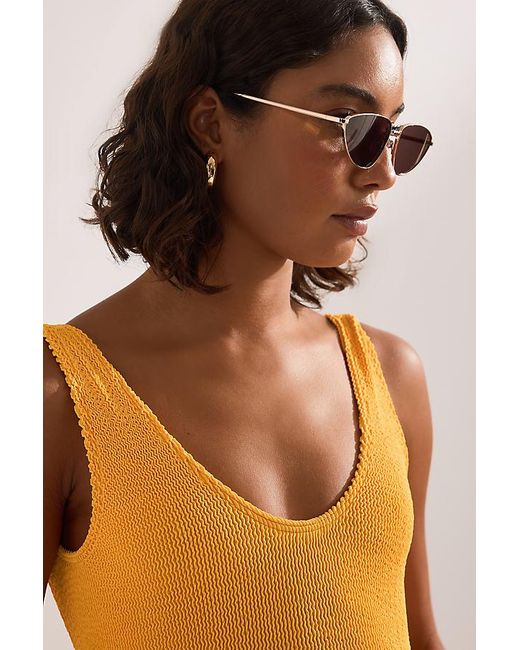 By Anthropologie Natural Triangle Cat-Eye Sunglasses