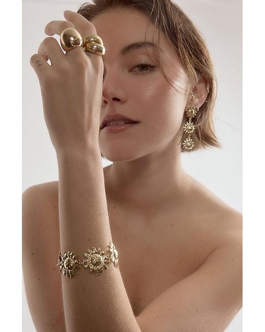 By Anthropologie Brown Sunflower Bracelet