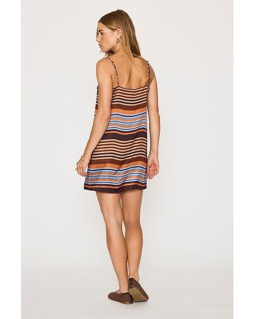 Faithfull The Brand Multicolor Estrella Stripe Satin Mini Dress