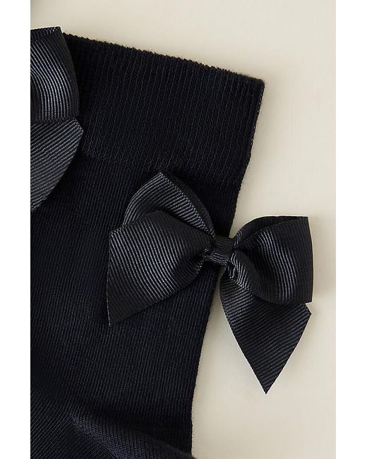 Happy Socks Black Bow Crew Socks