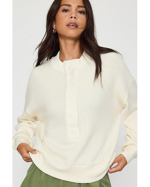 Varley Green Reena Button-Front Pullover