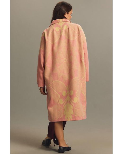 By Anthropologie Pink Cocoon Coat