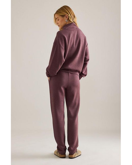 Varley Purple Davidson Half-Zip Sweatshirt