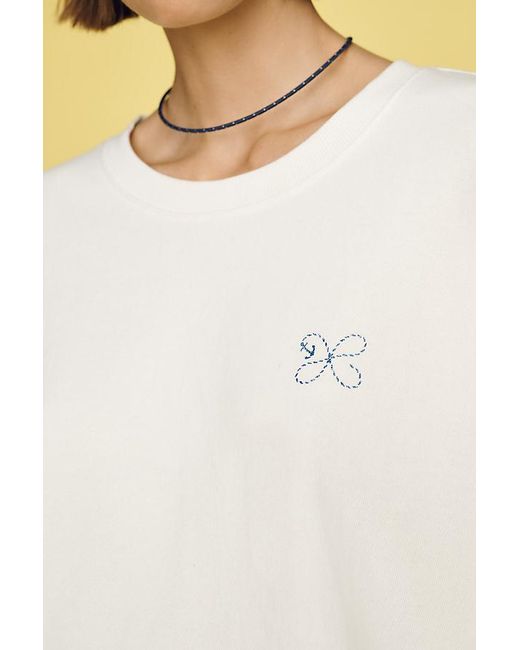 Maeve White Flag Sweatshirt