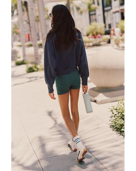 Daily Practice Blue Throw & Go Cropped Long Sleeve Top
