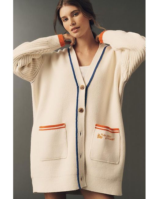 Maeve Green Cotton Blend Veggie Motif Cardigan
