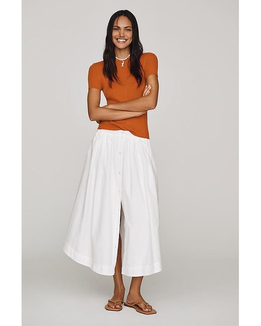 Maeve Orange Short-Sleeve Cashmere Jumper