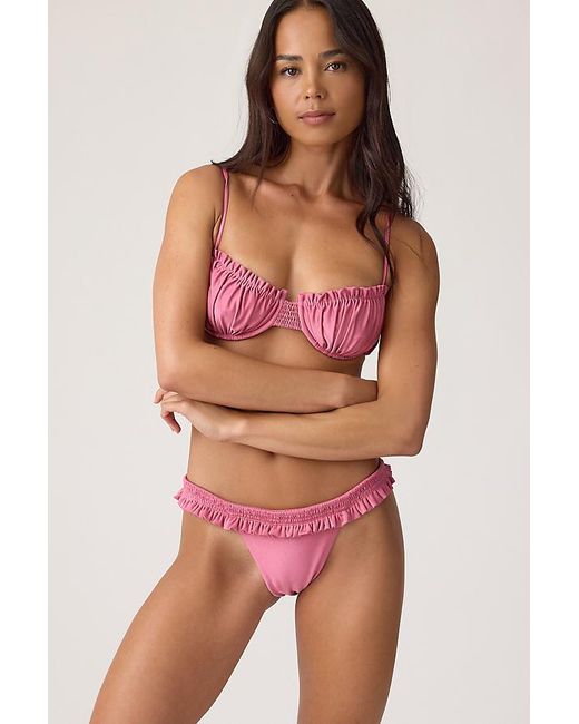 Faithfull The Brand Orange Alma Frill Bikini Bottoms