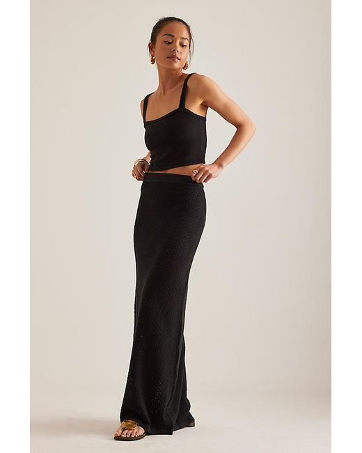 4th & Reckless Black Romi Knitted Maxi Skirt