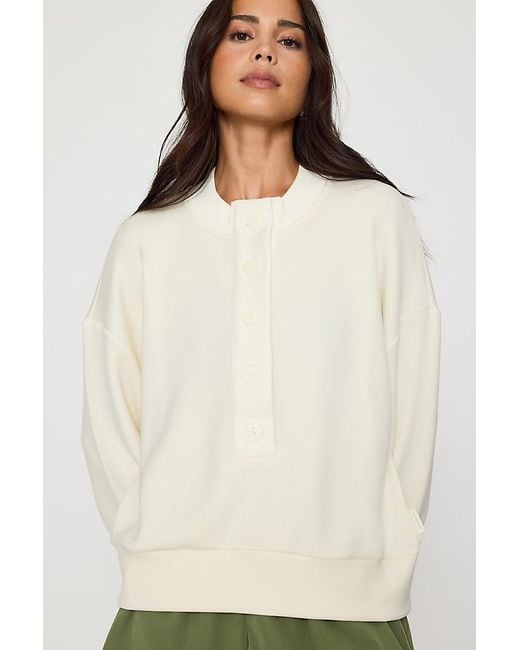 Varley Green Reena Button-Front Pullover