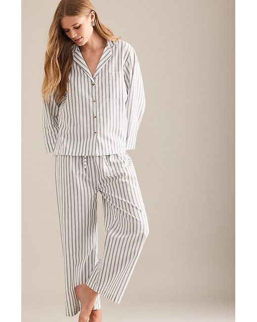 HONNA Natural Ticking Stripe Long Pyjama Set