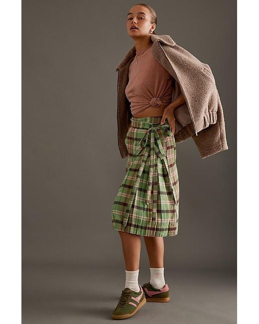 Damson Madder Green Check Kat Kilt