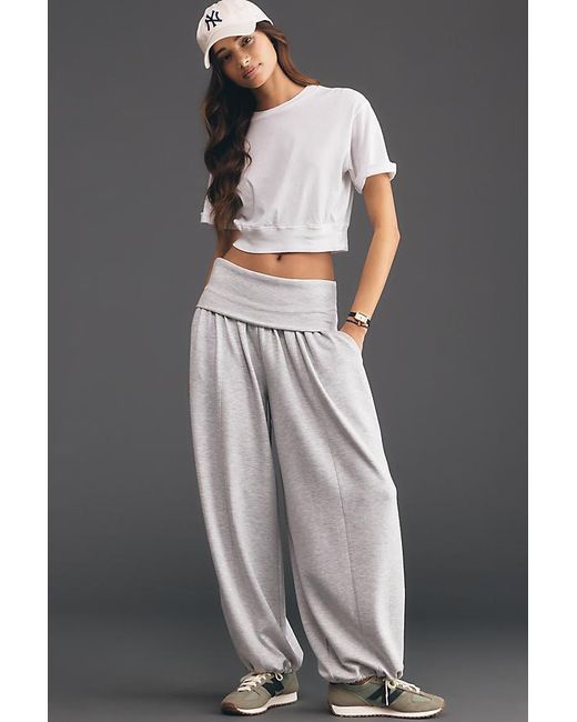 Daily Practice Gray Foldover Balloon Trousers