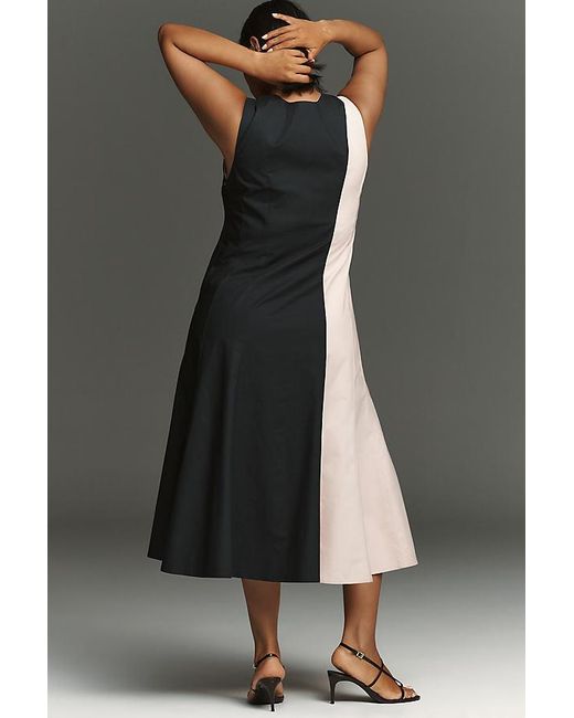 By Anthropologie Multicolor Sleeveless V-Neck Deco A-Line Dress