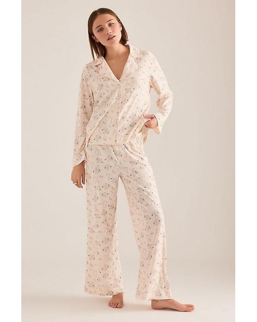 Wild Lovers Natural Celeste Floral Bow Pyjama Shirt