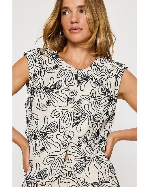 Object Natural Kerry Button-Front Vest