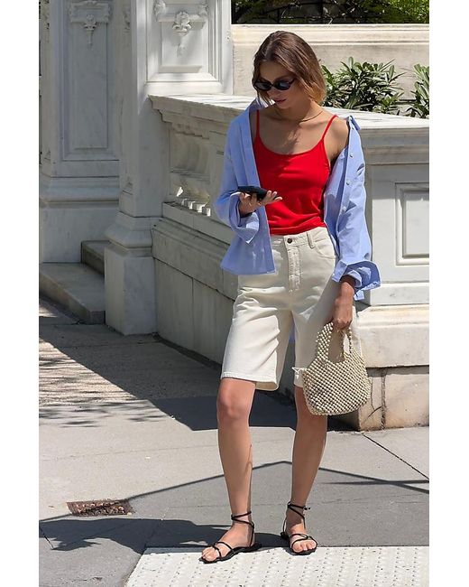 By Anthropologie Red Surrey '90S Strappy Scoop Tank Top