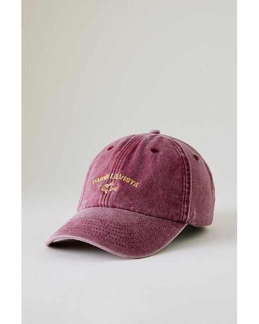 By Anthropologie Pink Pasta La Vista Embroidered Baseball Cap
