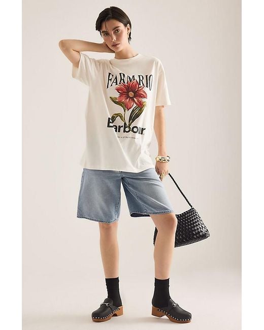 BARBOUR X FARM RIO Natural Wild Flower T-Shirt
