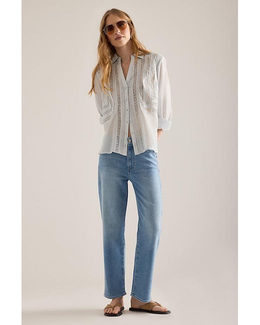 PAIGE Blue Mason Ankle Straight-Leg Jeans