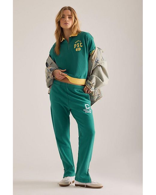 Champion Green Half-Zip Polo Top