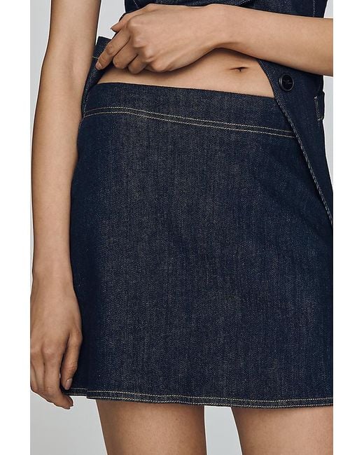 Maeve Blue Denim Mini Skirt