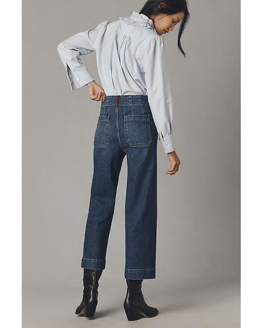 Maeve Gray The Colette Crop High-Rise Jeans By