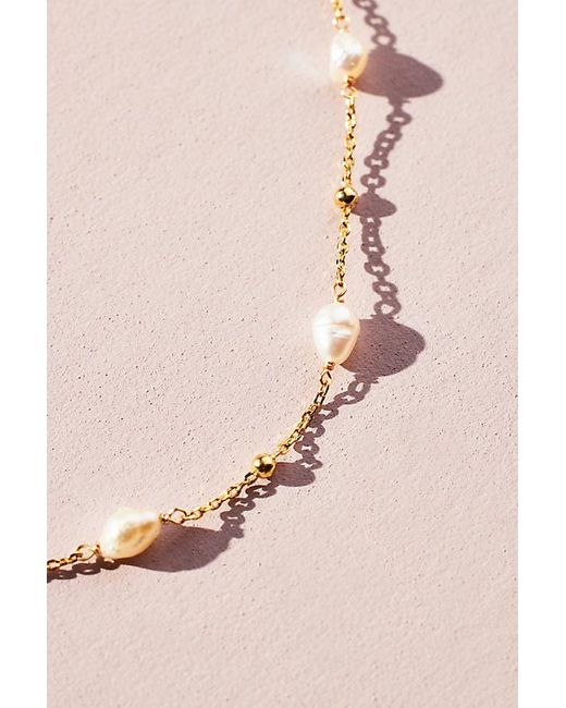 Anthropologie Black Mini Pearl Necklace