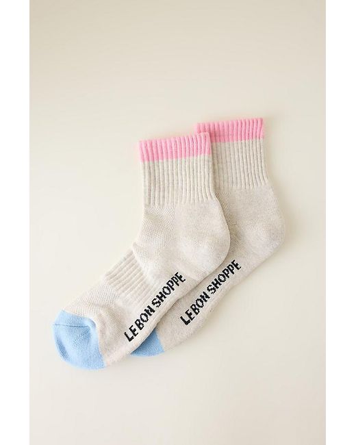 LE BON SHOPPE Pink Colourblock Girlfriend Socks