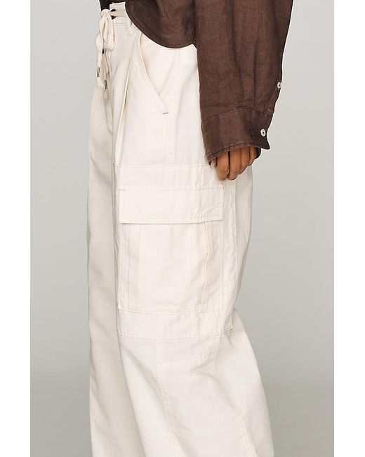 Pilcro White Cade Utility Chino Trousers