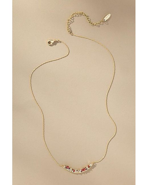 By Anthropologie Natural Birthstone Bar Necklace