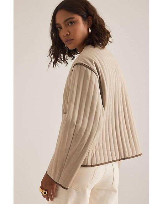 SELECTED Brown Malina Quilted Jacket