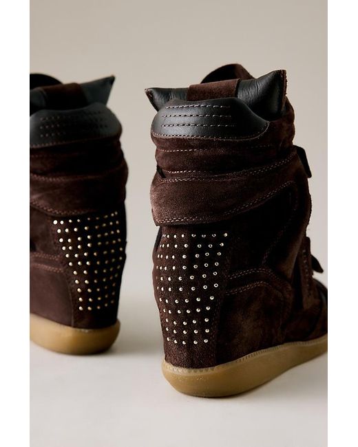 Bronx Black Jaeyy Suede Wedge Trainers