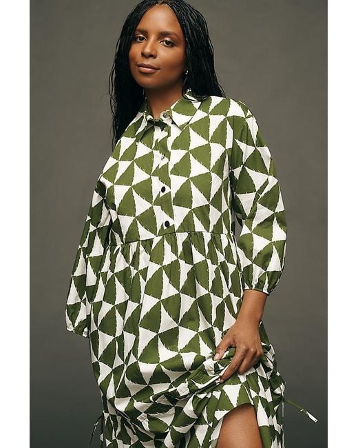 big bow midi dress Solid Bow Tie Midi Dress S / Green