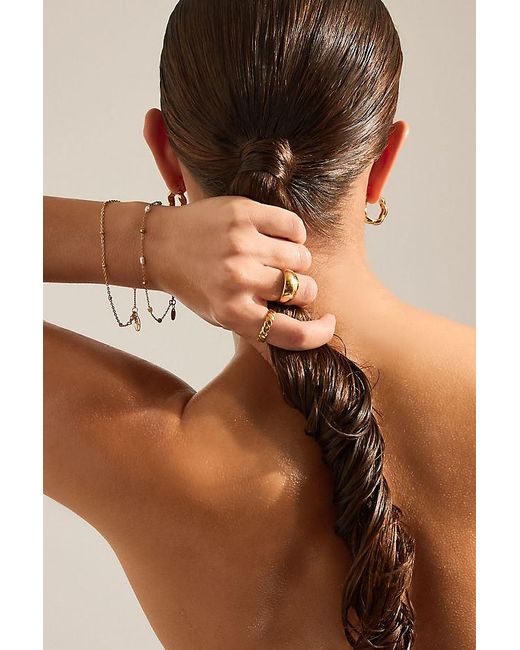 By Anthropologie Brown Water-Resistant Beaded Faux-Pearl Bracelet