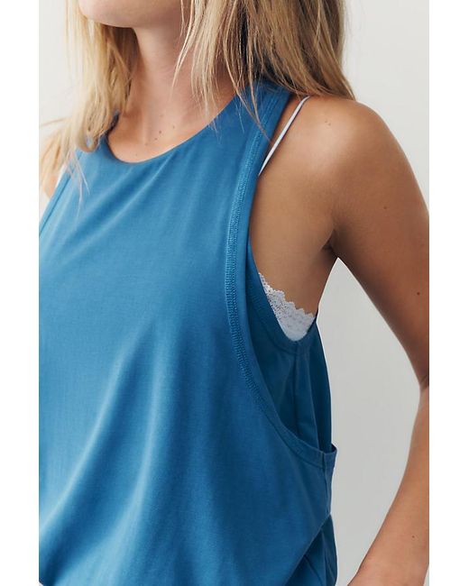 Daily Practice Blue Bubble Twist Tank Top