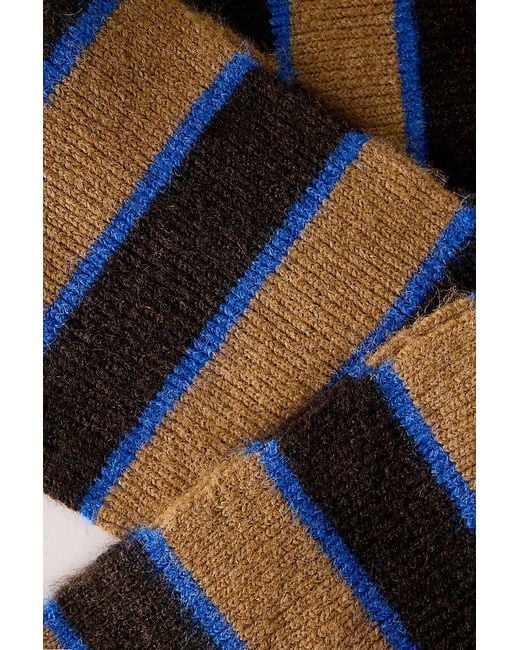 By Anthropologie Brown Striped Hooded Scarf
