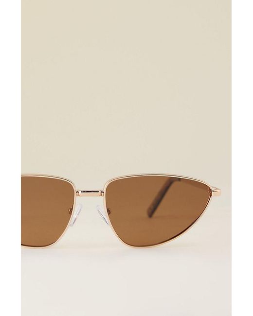 By Anthropologie Natural Triangle Cat-Eye Sunglasses