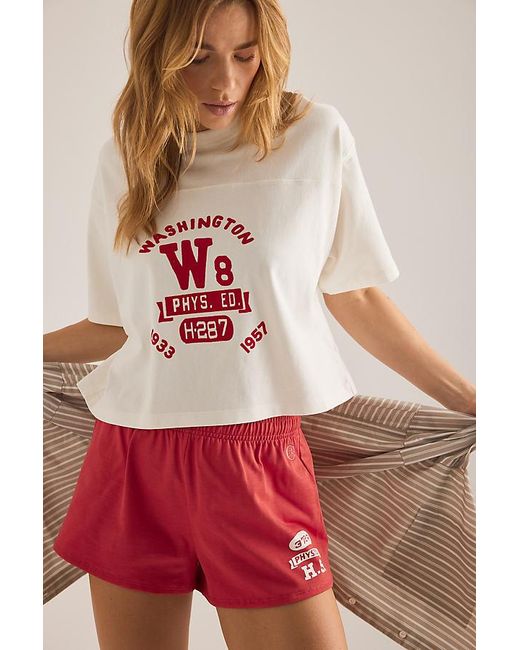 Champion Red Graphic Shorts