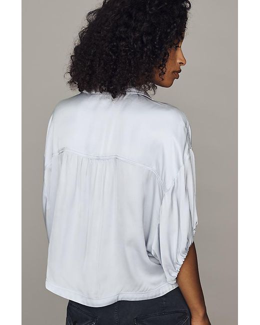 Pilcro Blue Quincy Lace Blouse By