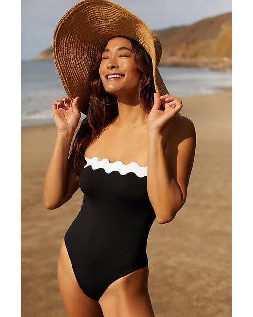 Seafolly Black Ric Rac One-Piece Swimsuit