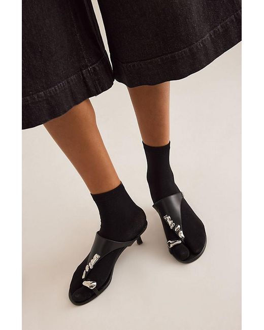By Anthropologie Black Split Toe Socks