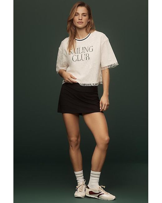 Daily Practice Black Lace Layered T-Shirt