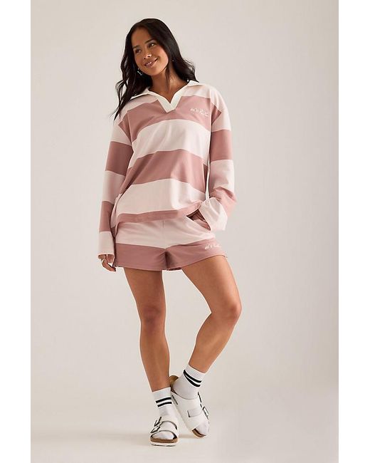 4th & Reckless Pink Hailey Rugby Top