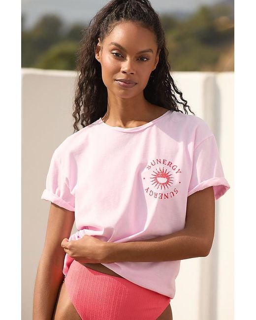 MALAI Pink X Anthropologie Sunergy T-Shirt